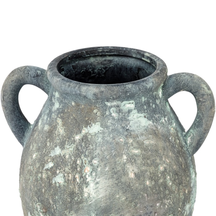 Vaso de Cerâmica Krabi Cinza Alto - 30cm - Madel Home