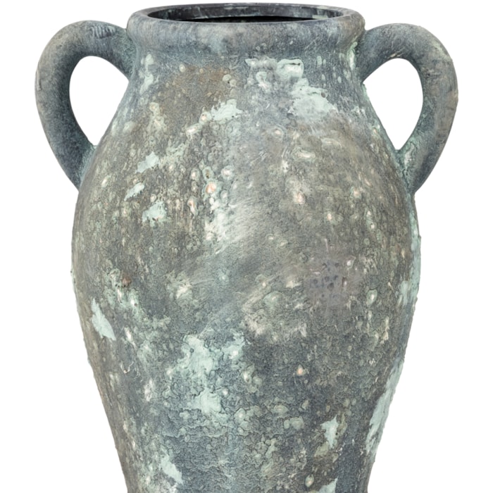 Vaso de Cerâmica Krabi Cinza Alto - 30cm - Madel Home