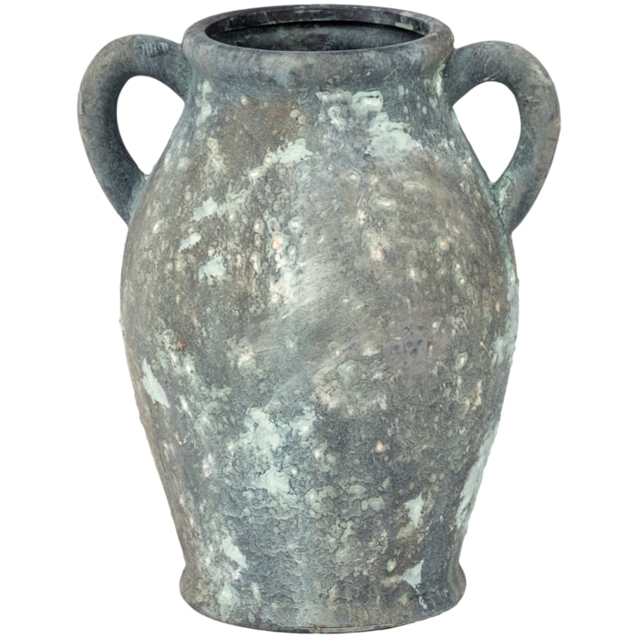 Vaso de Cerâmica Krabi Cinza Alto - 30cm - Madel Home