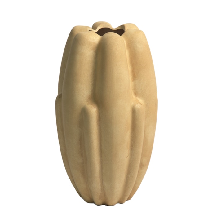 Vaso de Cerâmica Lago Bege - 34cm - Madel Home