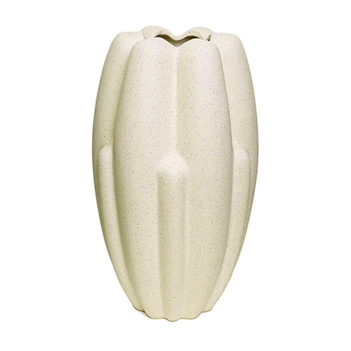 Vaso de Cerâmica Lago em Branco - 34cm - Madel Home