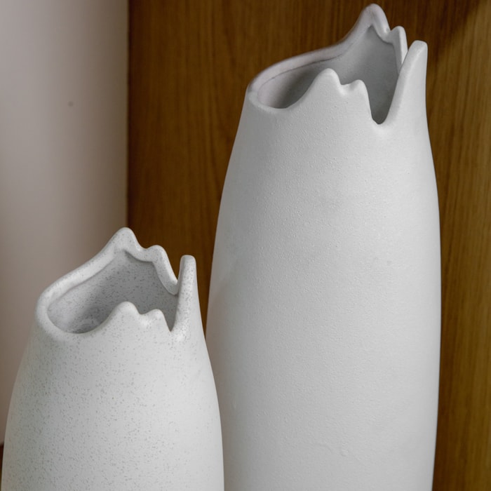 Vaso de Cerâmica Linha em Branco G - 50cm - Madel Home