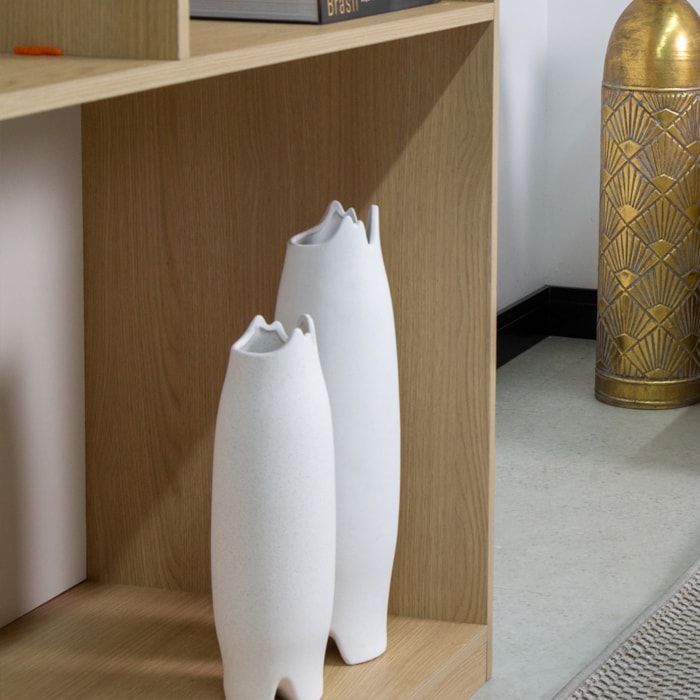 Vaso de Cerâmica Linha em Branco G - 50cm - Madel Home