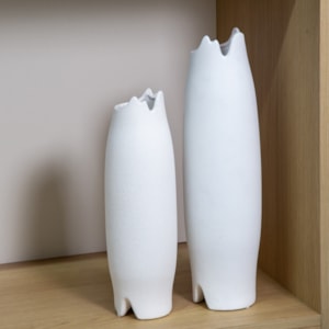 Vaso de Cerâmica Linha em Branco M - 40cm