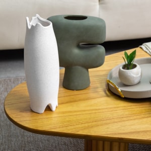 Vaso de Cerâmica Linha em Branco P - 40cm