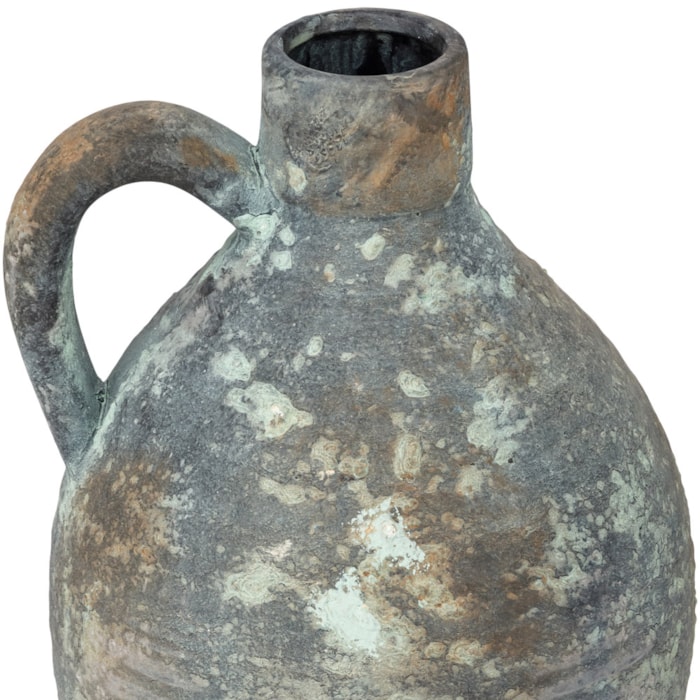 Vaso de Cerâmica Lodi Cinza Alto - 30cm - Madel Home