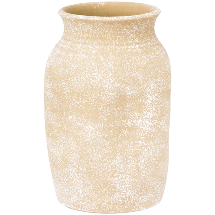 Vaso de Cerâmica Luxor Bege Alto - 29,5cm - Madel Home