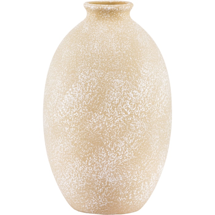 Vaso de Cerâmica Luxor Bege Alto - 32cm - Madel Home