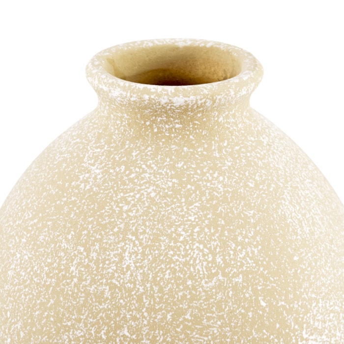 Vaso de Cerâmica Luxor Bege Alto - 32cm - Madel Home