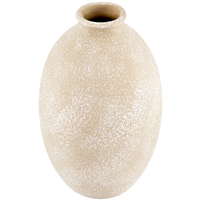 Vaso de Cerâmica Luxor Bege Alto - 32cm - Madel Home