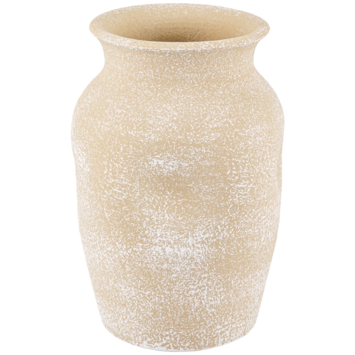 Vaso de Cerâmica Luxor Bege Médio - 25cm - Madel Home