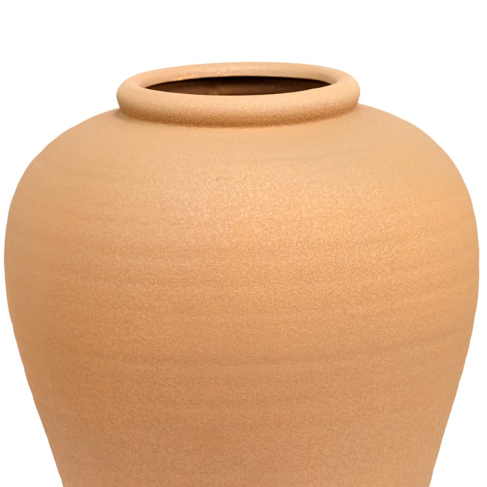 Vaso de Cerâmica Matera Marrom Médio - 40cm - Madel Home