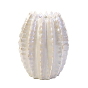 Vaso de Cerâmica Melora Off-White Pequeno - 17cm