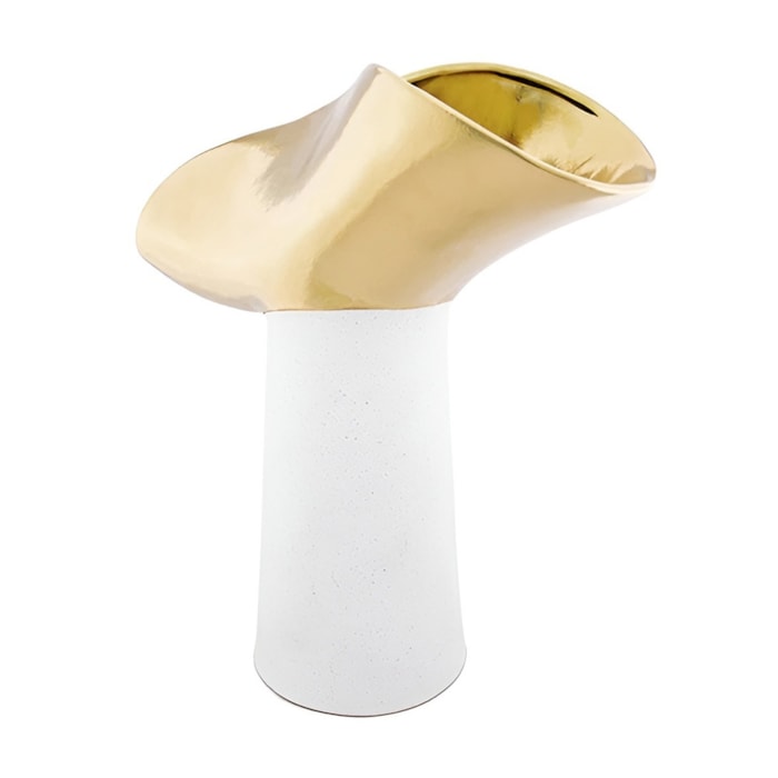 Vaso de Cerâmica Monet Dourada G - 39cm - Madel Home