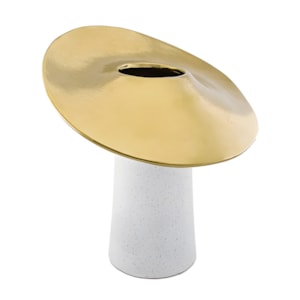 Vaso de Cerâmica Monet Dourada M - 28cm 