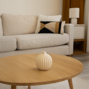 Vaso de Cerâmica Myra Off-White Baixo - 10cm