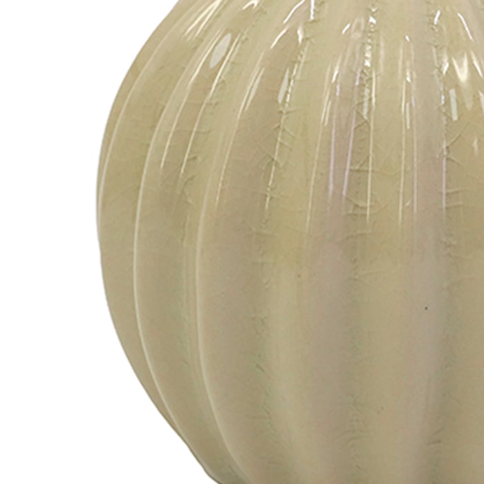 Vaso de Cerâmica Myra Off-White Baixo - 10cm - Madel Home
