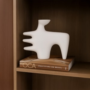 Vaso de Cerâmica Nilo Branco - 22cm 