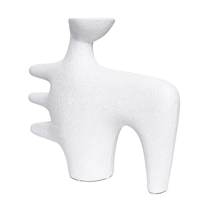 Vaso de Cerâmica Nilo Branco - 22cm - Madel Home