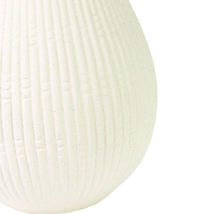 Vaso de Cerâmica Palermo Off-White Alto - 26cm - Madel Home