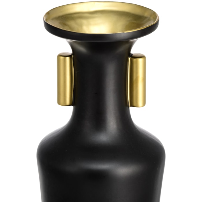 Vaso de Cerâmica Salerno Preto Alto - 53cm - Madel Home