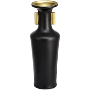 Vaso de Cerâmica Salerno Preto Alto - 53cm 