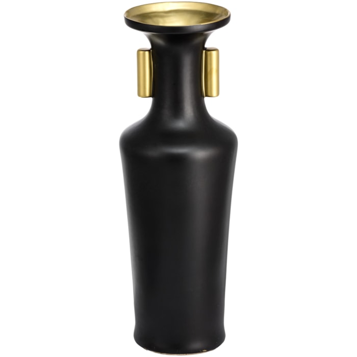 Vaso de Cerâmica Salerno Preto Alto - 53cm - Madel Home