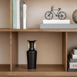 Vaso de Cerâmica Salerno Preto Médio - 41cm 