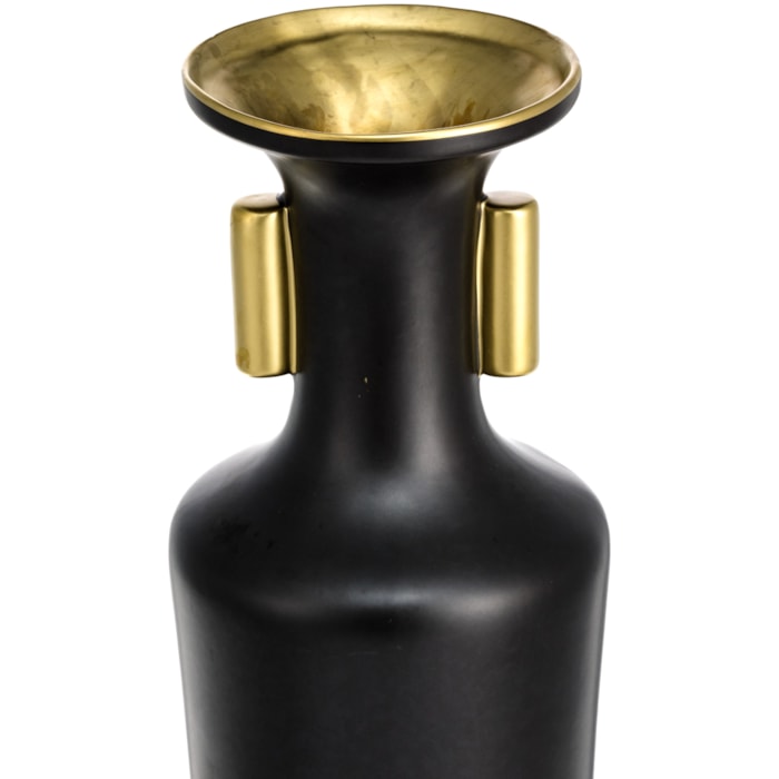 Vaso de Cerâmica Salerno Preto Médio - 41cm - Madel Home