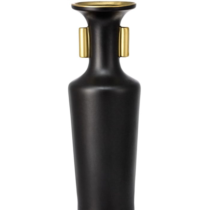 Vaso de Cerâmica Salerno Preto Médio - 41cm - Madel Home