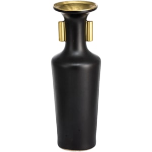 Vaso de Cerâmica Salerno Preto Médio - 41cm 