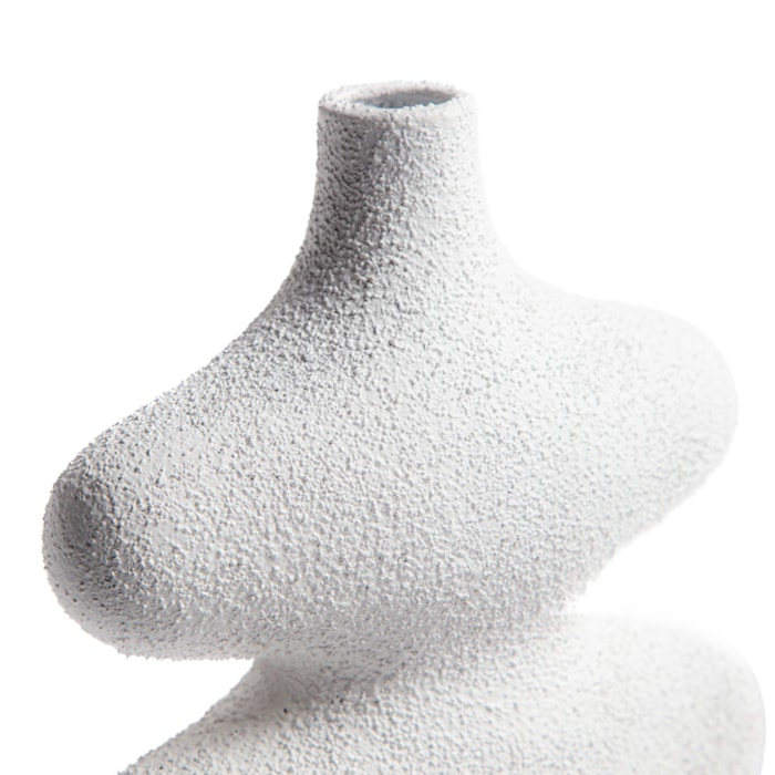 Vaso de Cerâmica Suna Branco Alto - 28cm - Madel Home