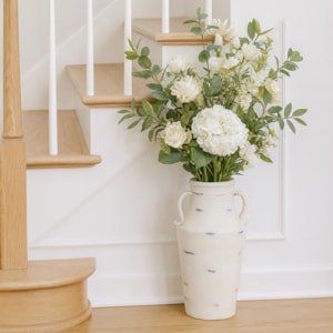 Vaso de Cerâmica Tropea Off-White Alto - 44cm 