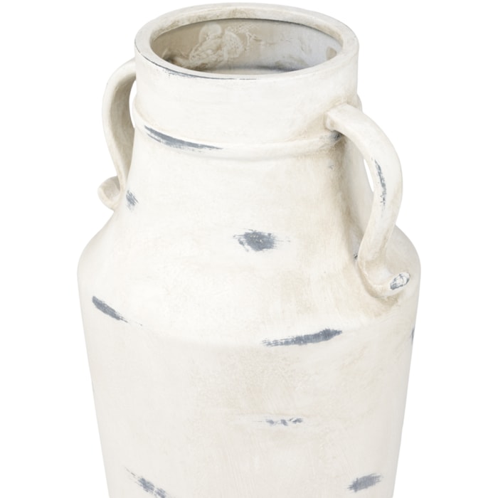 Vaso de Cerâmica Tropea Off-White Alto - 44cm - Madel Home