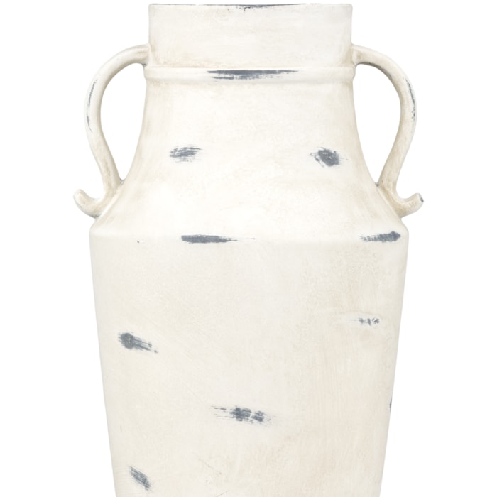 Vaso de Cerâmica Tropea Off-White Alto - 44cm - Madel Home