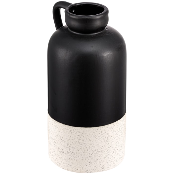 Vaso de Cerâmica Varsala Preto Alto - 32cm - Madel Home