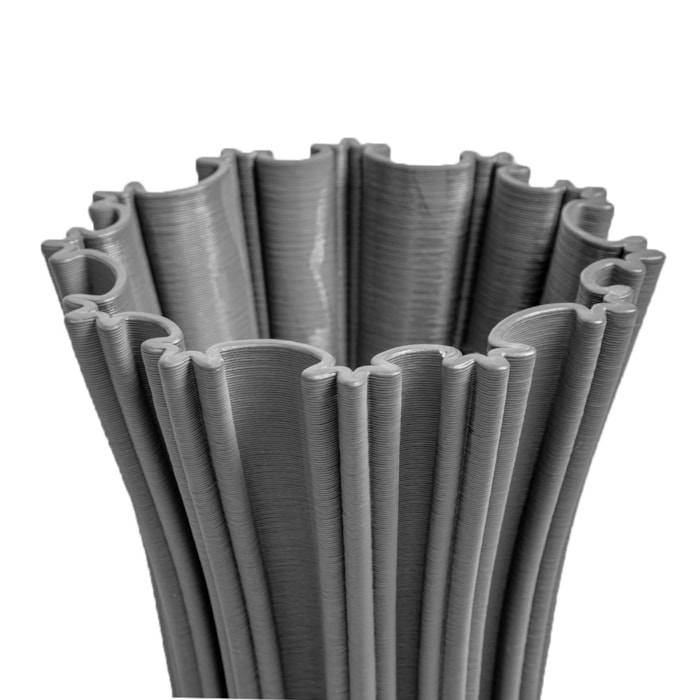 Vaso de Cerâmica Verona Preto Baixo - 34cm - Madel Home
