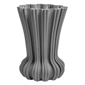 Vaso de Cerâmica Verona Preto Baixo - 34cm 