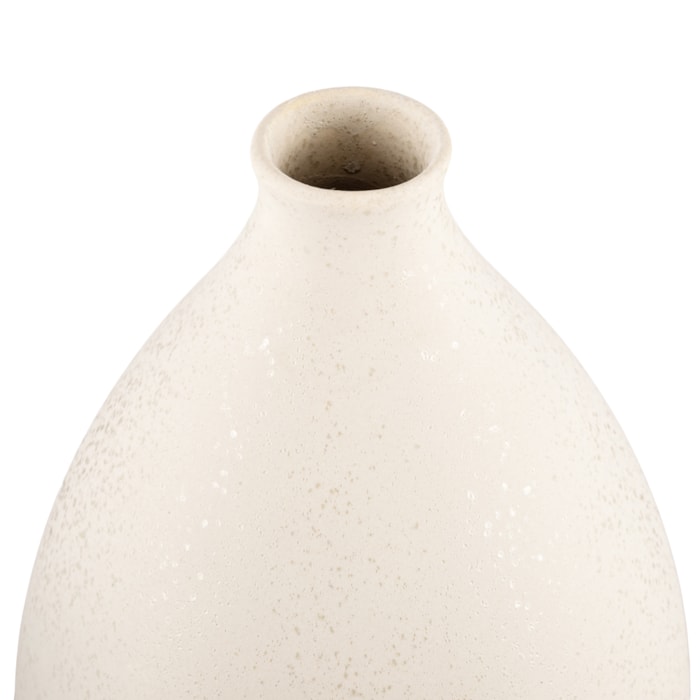 Vaso de Cerâmica Yuna Off-White Alto - 34cm - Madel Home