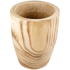Vaso de Madeira Civita Natural Alto - 36cm