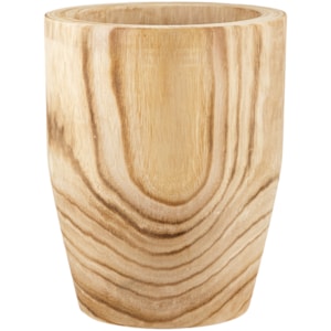 Vaso de Madeira Civita Natural Alto - 36cm