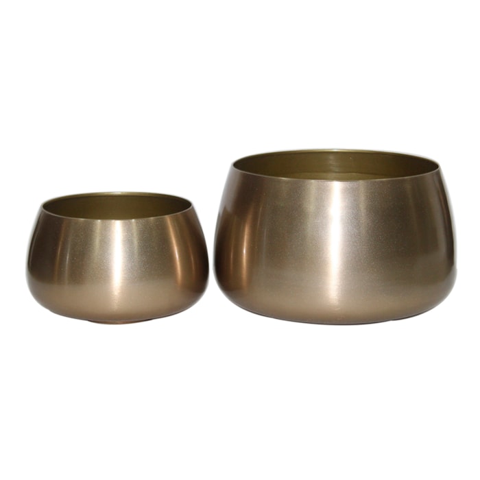 Vaso de Metal Brise Baixo M - 21,5cm - Madel Home