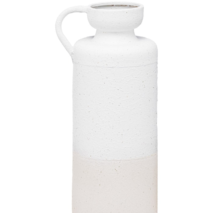 Vaso de Metal Capri Off-White Alto - 41cm - Madel Home