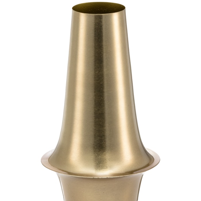 Vaso de Metal Doha Bege Baixo - 35cm - Madel Home