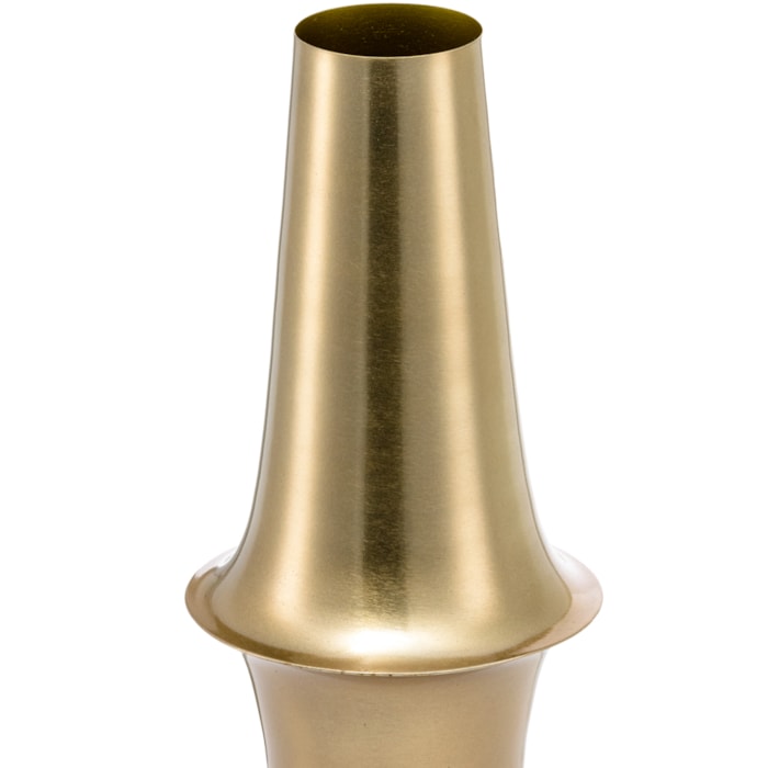 Vaso de Metal Doha Bege Médio - 46cm - Madel Home