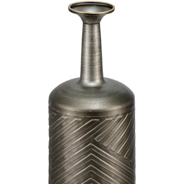 Vaso de Metal Imani Preto Alto - 63cm - Madel Home