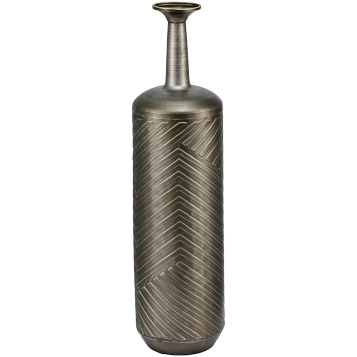 Vaso de Metal Imani Preto Alto - 63cm - Madel Home