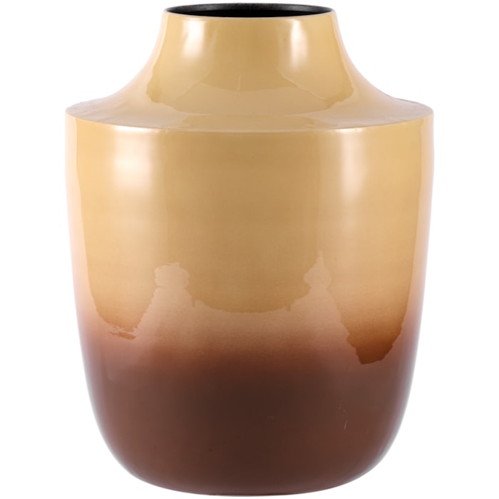 Vaso de Metal Nyra Marrom Alto - 28cm - Madel Home