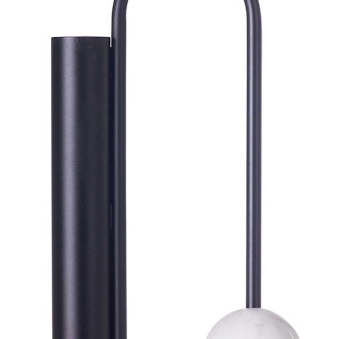 Vaso de Metal Paros Preto Alto - 27cm - Madel Home