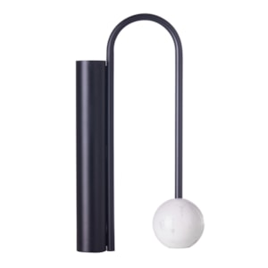 Vaso de Metal Paros Preto Alto - 27cm 